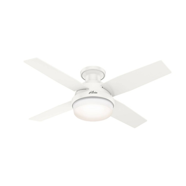 Dempsey Low Profile Ceiling Fan With Remote Hunter