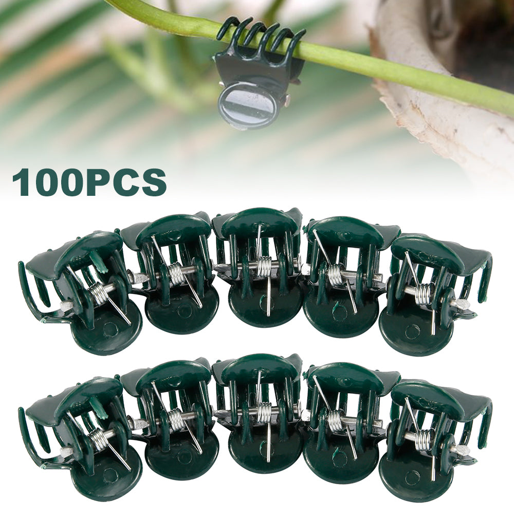 Willstar 100PCS Plant Support Clips Garden Ulable Orchid Stem Clips Flower Spike Clips