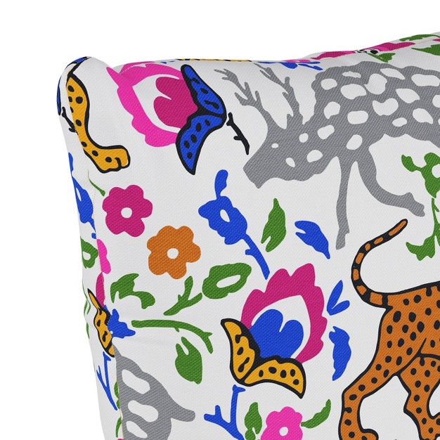 Skyline Furniture Square Outdoor Throw Pillow Leopard Cool Multi