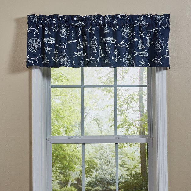 Split P Captain x27 s Quarters Valance 60x14 Navy