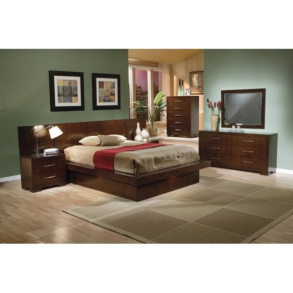 Tokyo 3-piece Platform Bedroom Set with Dresser and Mirror - - 35181626