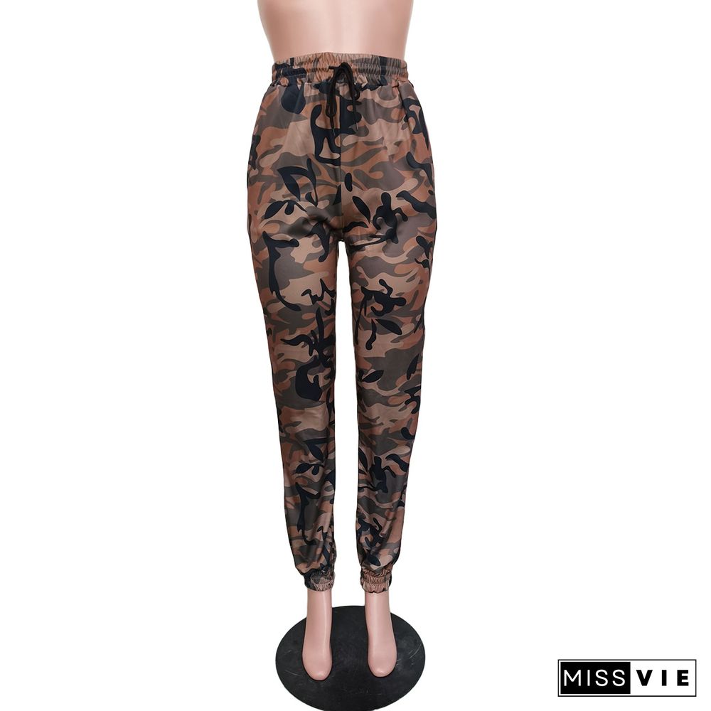 Hip Hop Camouflage Drawstring Jogger Cargo Pants