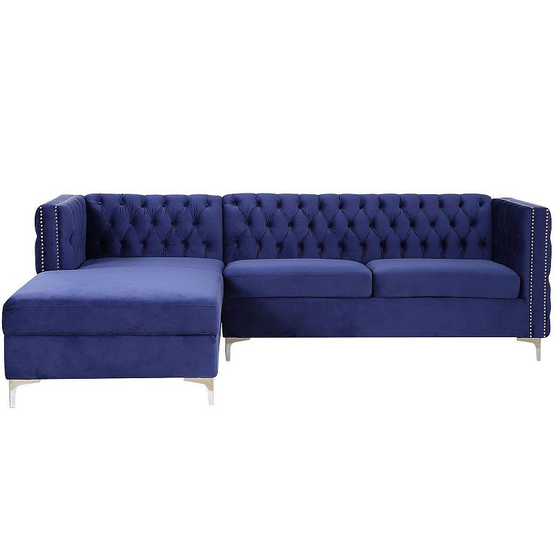 F.c Design Modern Design L-shape Sectional Sofa Velvet