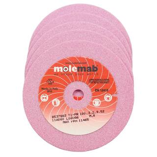 STENS New Grinding Wheel for I.D. 38 in. O.D. 4 in. Thickness 18 in. Material Pink Aluminum Oxide O.D. 4 in. 700-860