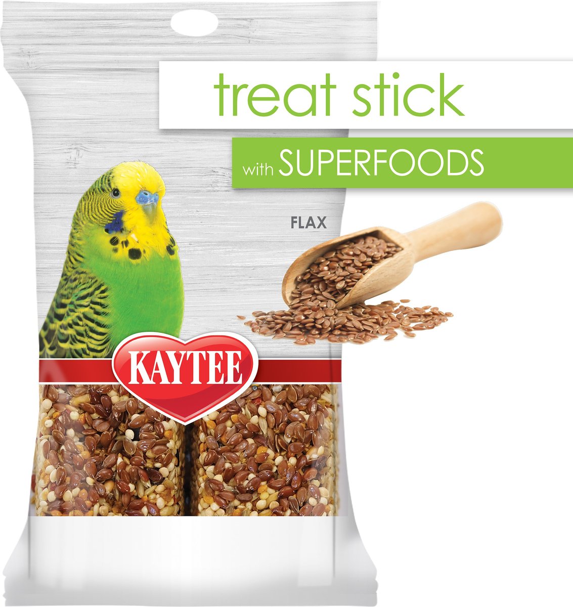 Kaytee Avian Superfood Treat Stick Flax Bird Treat， 5.5-oz bag