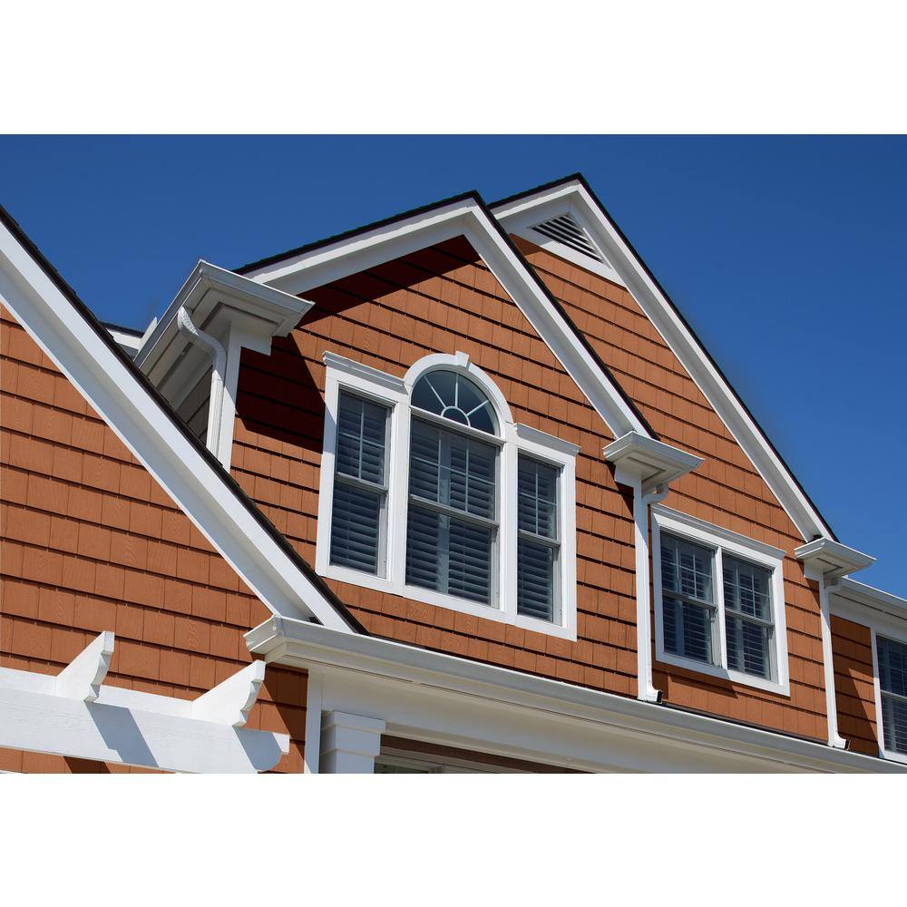 Grayne 8-12 in. x 60-34 in. Treated Cedar Engineered Rigid PVC Shingle Panel 7.5 in. Exposure (32 per Box) 2546026