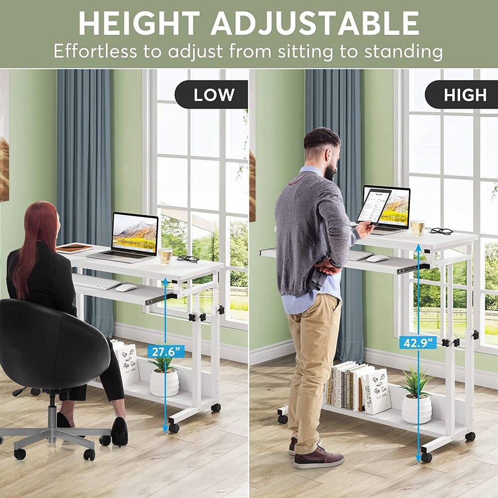 Portable Laptop Desk for Sofa and Bed  Height Adjustable Small Standing Table