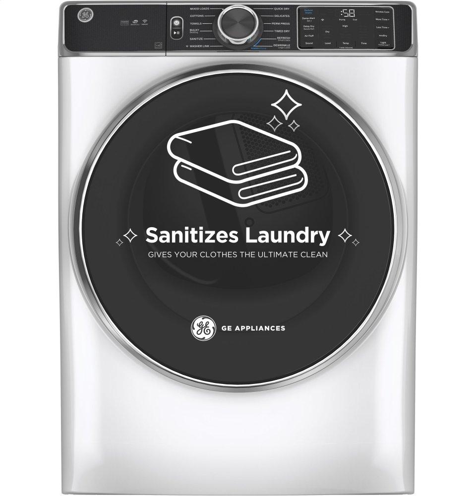 Ge Appliances GFD85ESSNWW Ge® 7.8 Cu. Ft. Capacity Smart Front Load Electric Dryer With Steam And Sanitize Cycle