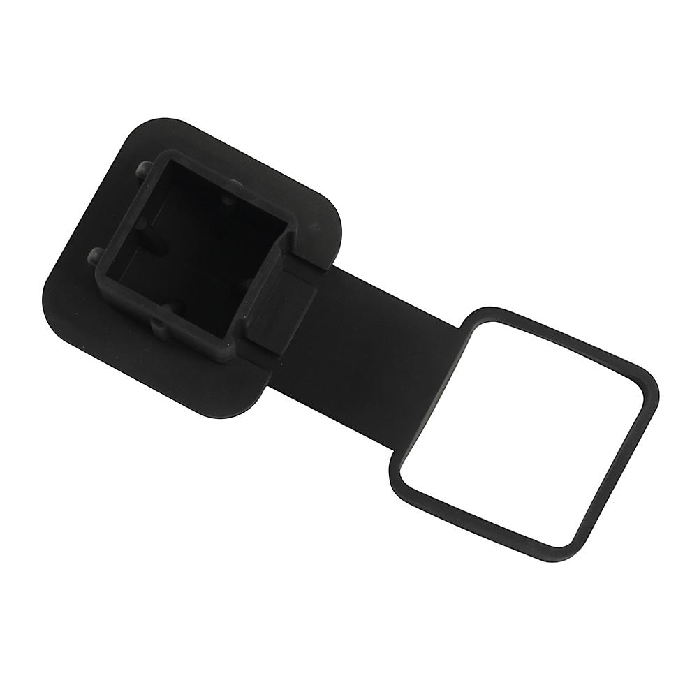 2pcs Rubber Tow Hook Cover Square Tow Hook Dust Plug Suitable For 2 Inch Receiving Tube Auto Parts Black