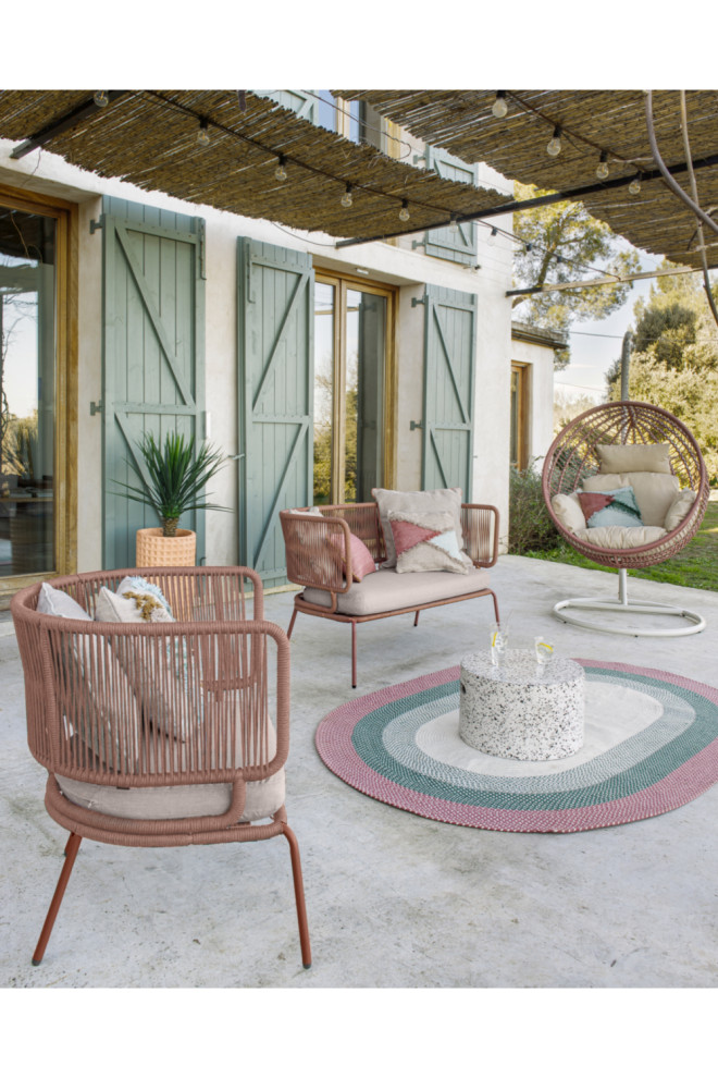 White Terrazzo Coffee Table  La Forma Jenell   Transitional   Coffee Tables   by Oroa   Distinctive Furniture  Houzz