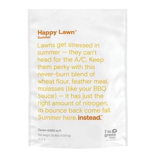 instead Happy Lawn 25.46 lbs. 4000 sq. ft. Summer Dry Lawn Fertilizer 26027-1