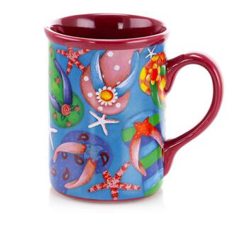 Gibson Home Beachcomber 16 oz. Assorted Designs Mug (Set of 4) 985111871M