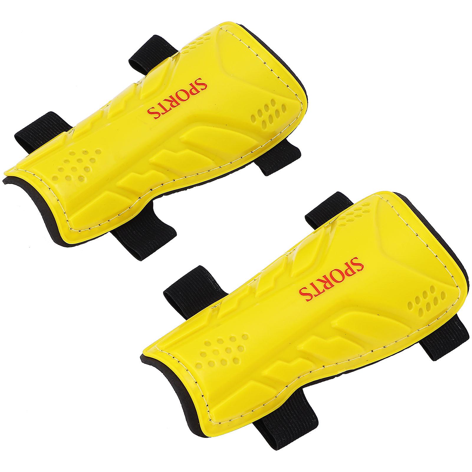 Football Shin Pads Guard Sports Soccer Protective Leg Protege Training Pads For Childrenyellow