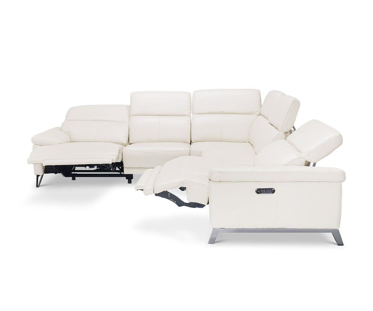 Voss Leather Power Reclining Sectional