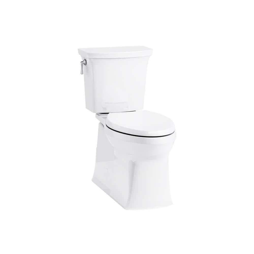 KOHLER Corbelle Comfort Height 2Piece 128 GPF Single Flush Elongated Toilet with Continuous Clean in White