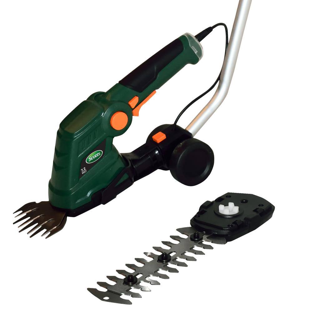 Scotts 7.2V Lithium-Ion Cordless Telescoping Pole Shrub Trimmer - 2 Ah Battery and Charger Included LSS10272PS