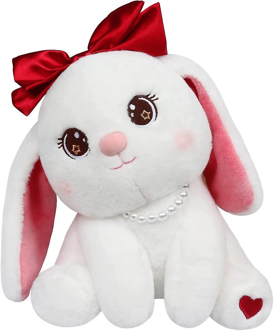 White Bunny Plush Doll， Stuffed Animal Plushie Kawaii Rabbit Pillow Plush Toy Gifts For Boys Girls (8.66