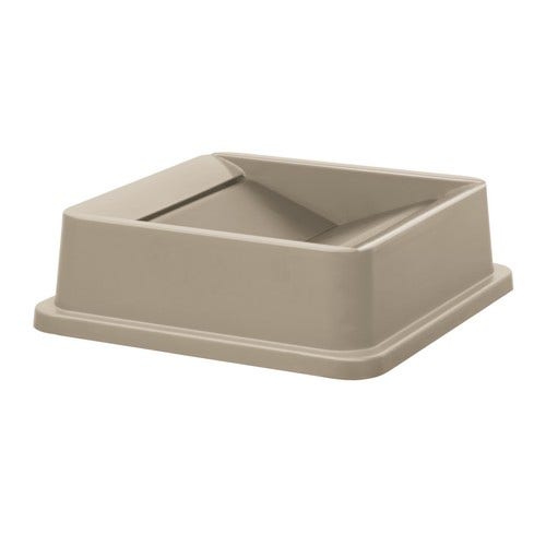 Value Series Swing Lid for 35-Gallon Square Trash Cans， Beige