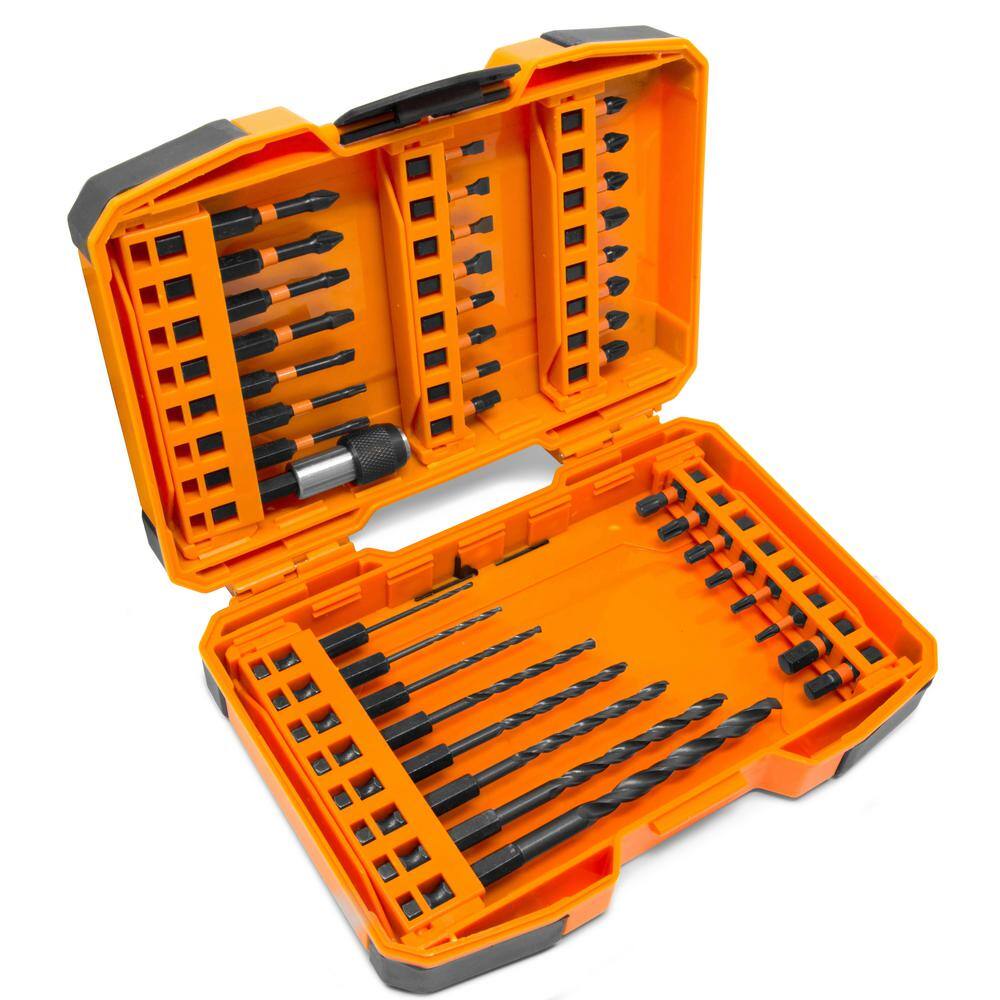 WEN 14 in. Hex Shank Impact-Rated Quick-Release Screwdriver and Drill Bit Set (40-Piece) DB1440