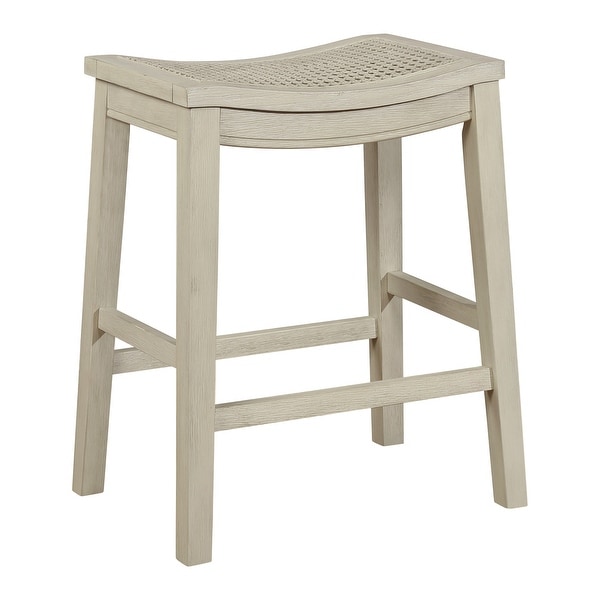 Wren 24 Saddle Stool (2-Pack)|Antique White