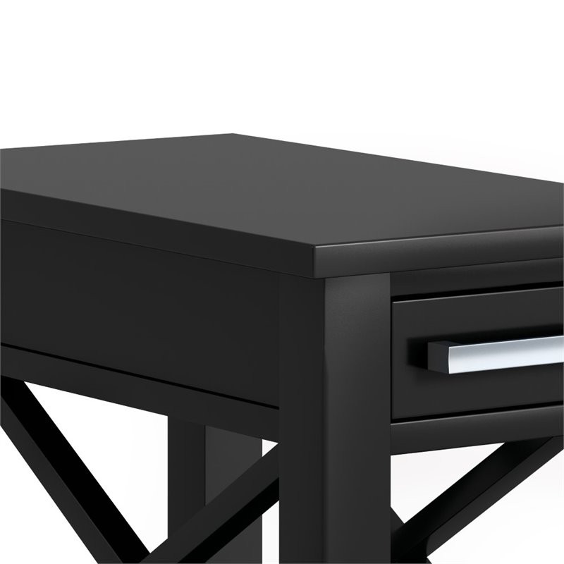 Kitchener Solid Wood 14 quotContemporary Narrow Side Table   Transitional   Side Tables And End Tables   by Homesquare  Houzz