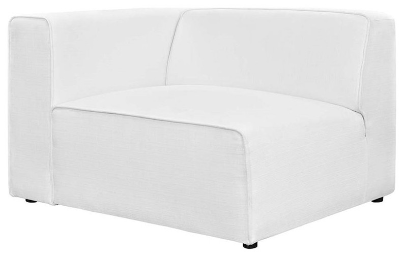 Modway Mingle 5 Piece Modern Fabric Upholstered Corner Sectional in White   Transitional   Sectional Sofas   by Homesquare  Houzz