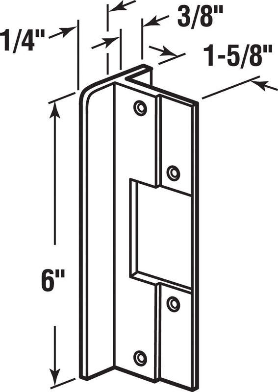 Prime-Line 8.438 in. H X 6 in. L Gold Extruded Aluminum Door Lock Guards