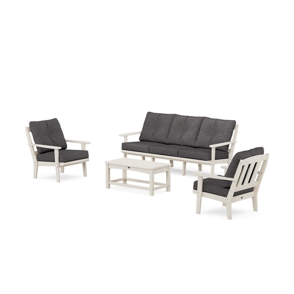 Trex Outdoor Furniture Cape Cod 4Piece Deep Seating Set with Sofa