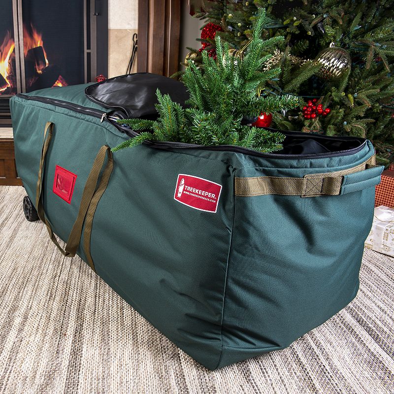 58 Green No Drag Big Wheel Christmas Tree Storage Duffel Bag