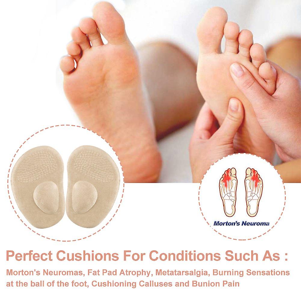 2 Pairs Forefoot Ball Of Foot Cushions For Women， Anti-slip Metatarsal Foot Pads For High Heels