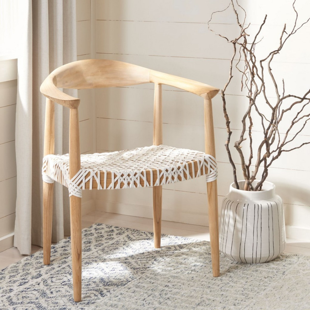 Amie Arm Chair Light Oak/Off White   Modern   Armchairs And Accent Chairs   by Virgil Stanis Design  Houzz