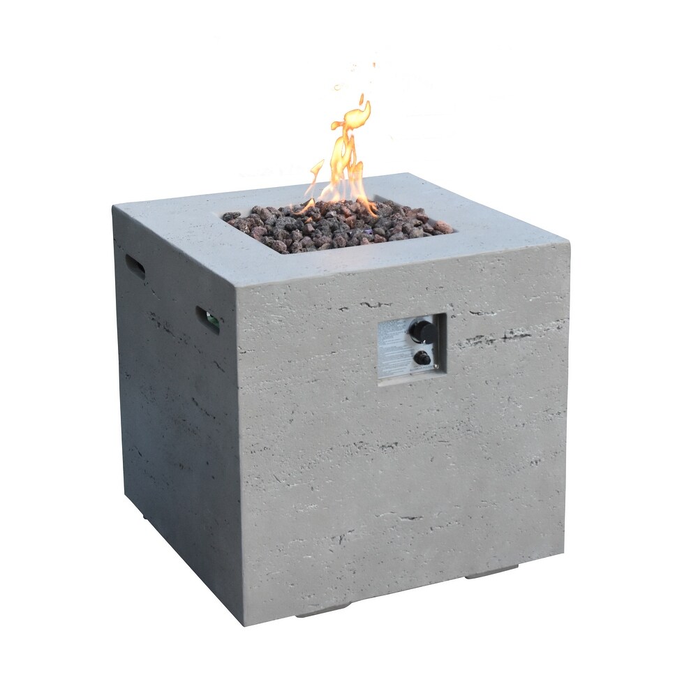 Modeno Ellington Concrete Fire Table  Gray  Propane 40 000 BTUs