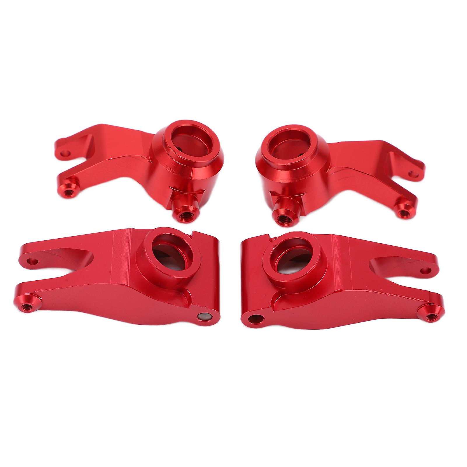 Rc Steering Block Rear Axle Block Set Aluminum Alloy Front Rear Steering Cup Kit With Bearings And Screwsred