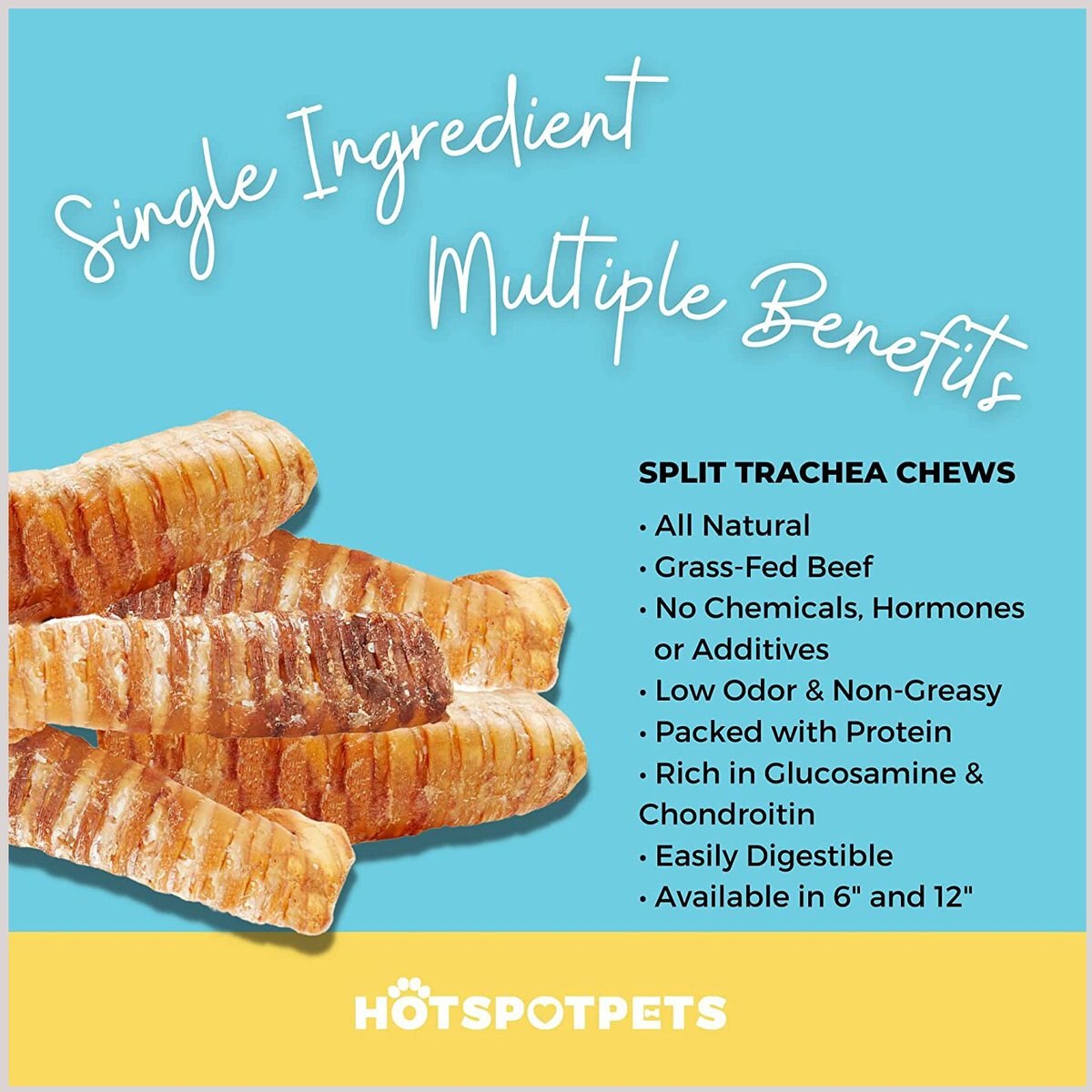 HOTSPOT PETS Split Beef Trachea Dog Treats