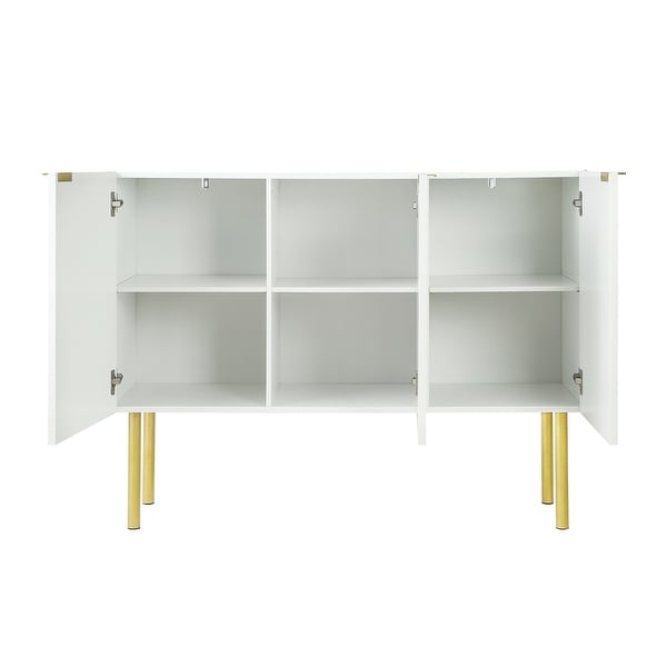 Sideboard Cabinet with Gold Metal Legs and Handles