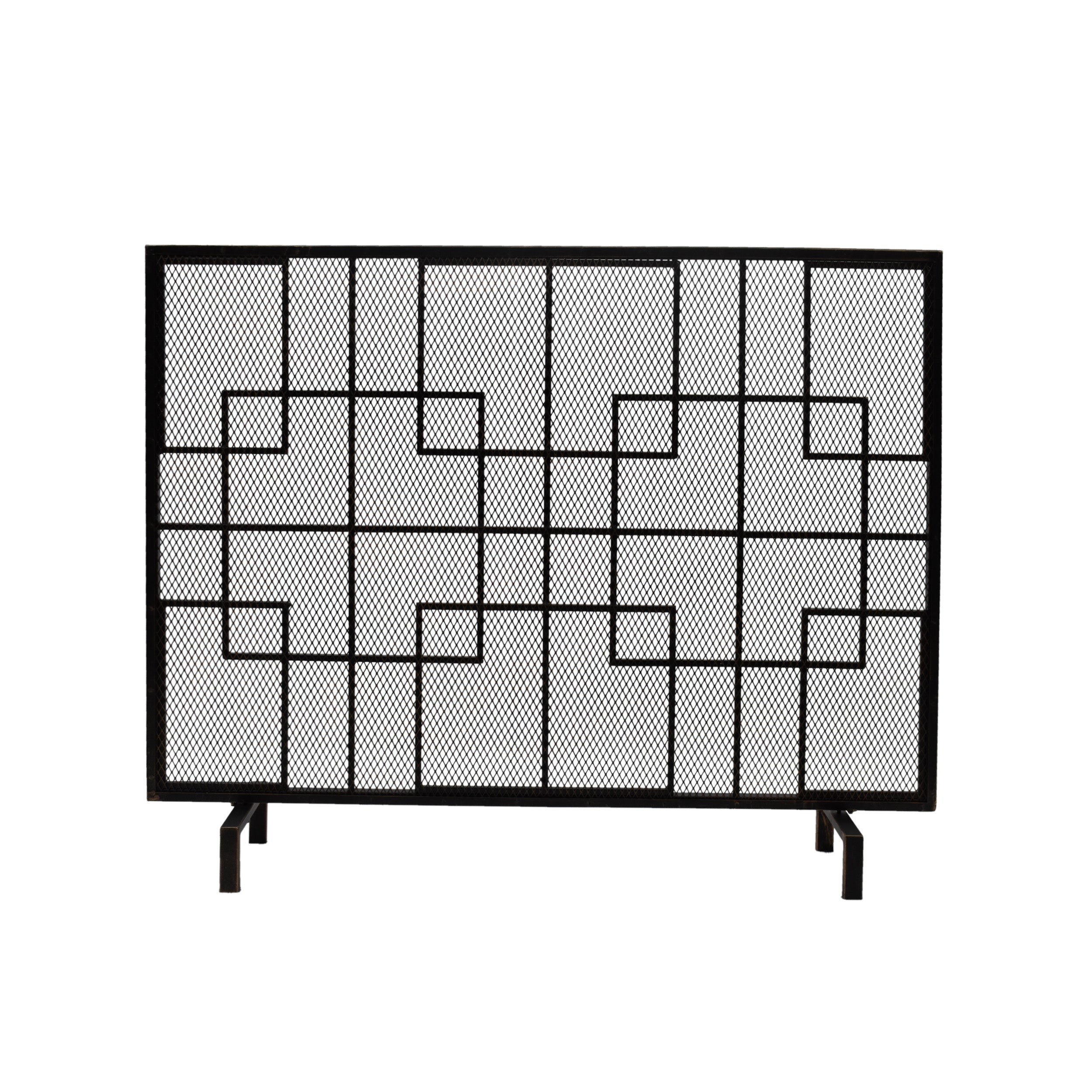 Dorothy Modern Single PanelIron Firescreen