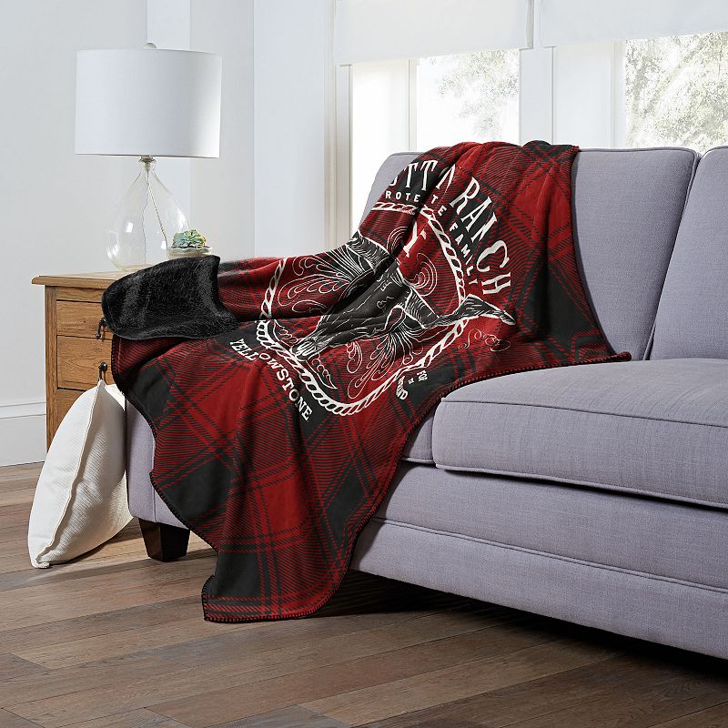 Yellowstone Protect the Family Silk Touch Sherpa Blanket