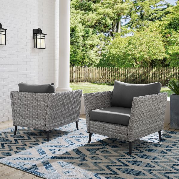 Richland 2Pc Outdoor Wicker Armchair Set