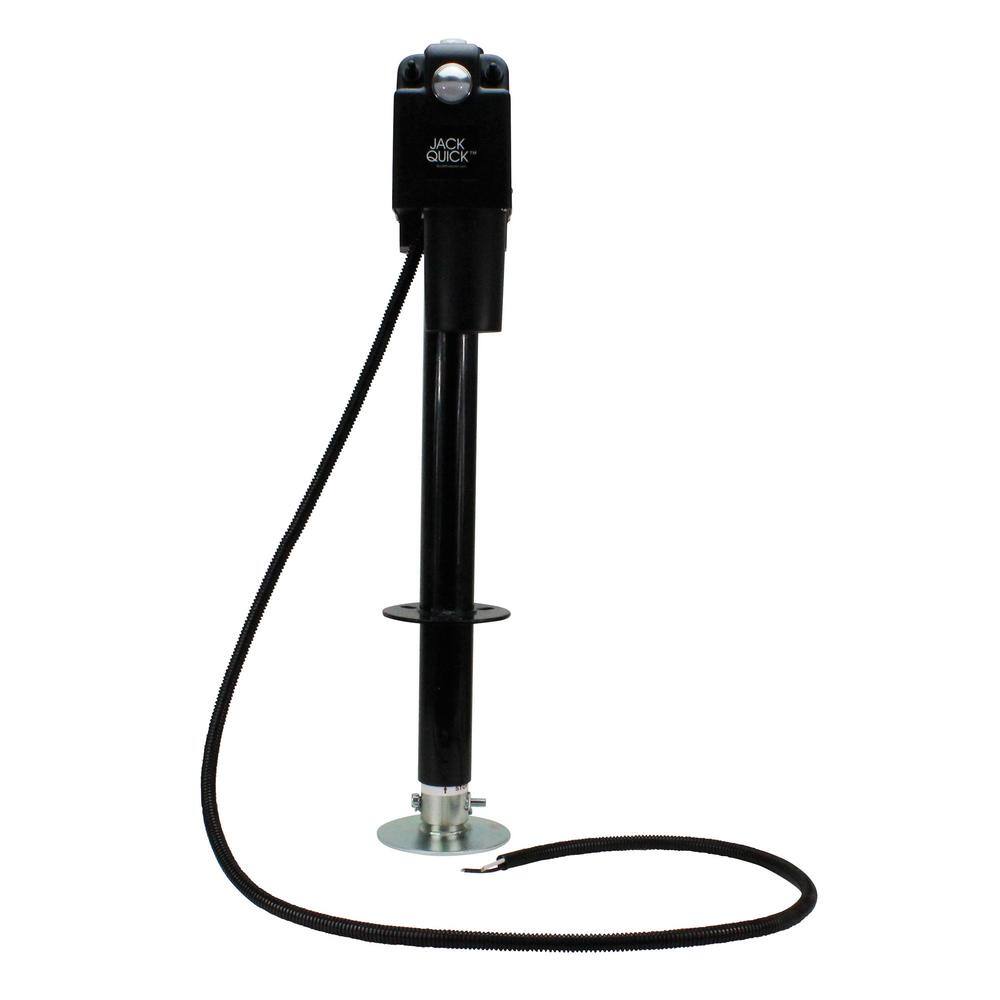 Quick Products Power A-Frame Electric Tongue Jack - 3650 lbs. Lift Capacity Black JQ-3500B