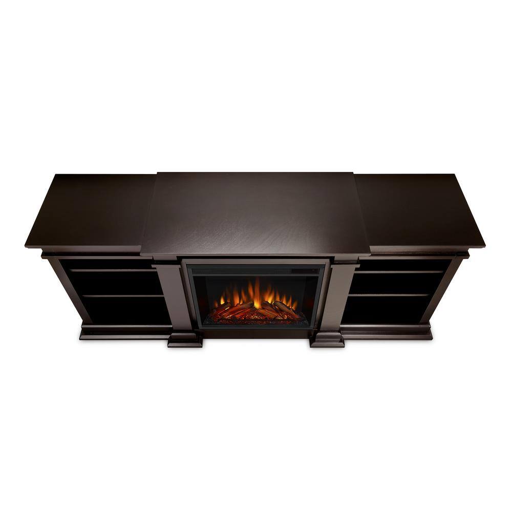 Real Flame Fresno 72 in. Media Console Electric Fireplace in Dark Walnut G1200E-DW