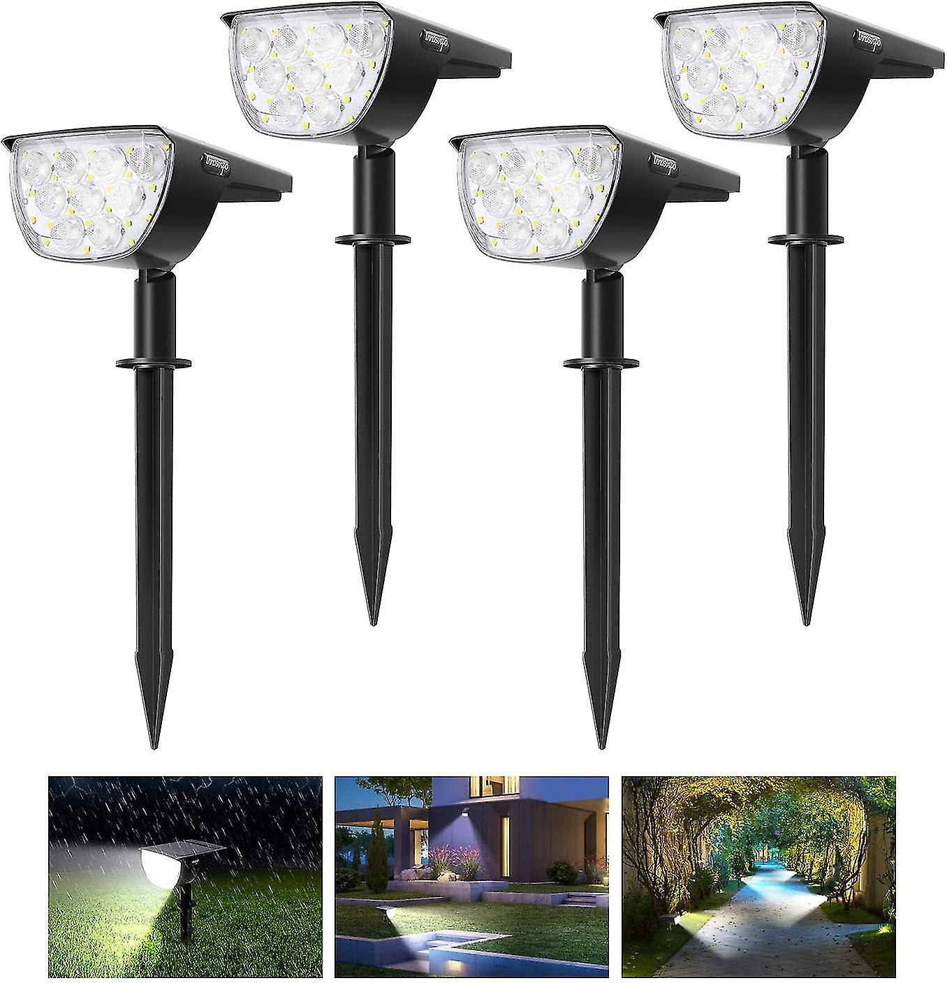 4 Pack 30 Ledssolar S Outdoor， Ip67 Solar S Adjable Solar With 180 Solar Panel Solar Ed Outdoor Ing For Ga