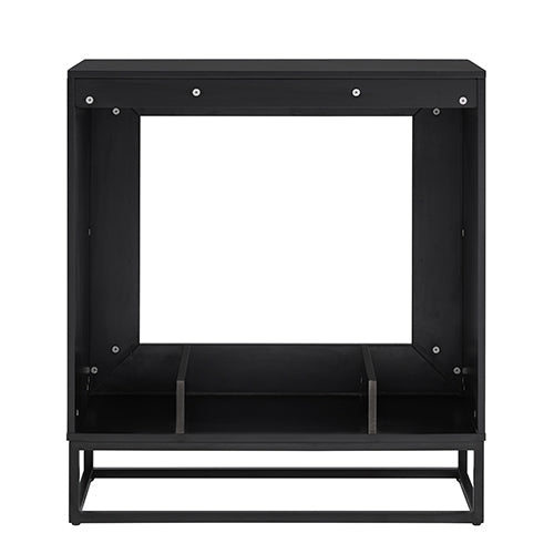 SEI Furniture Drovling Freestanding Color Changing Electric Fireplace in Black Finish