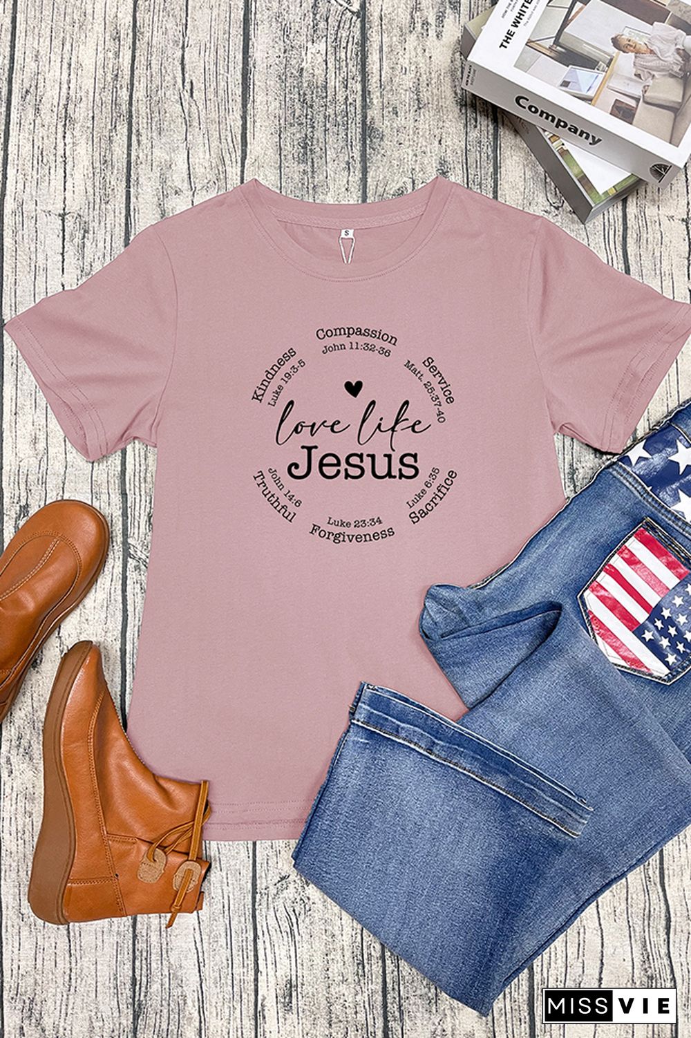 Love Like Jesus Short Sleeve Graphic Tee Wholesale