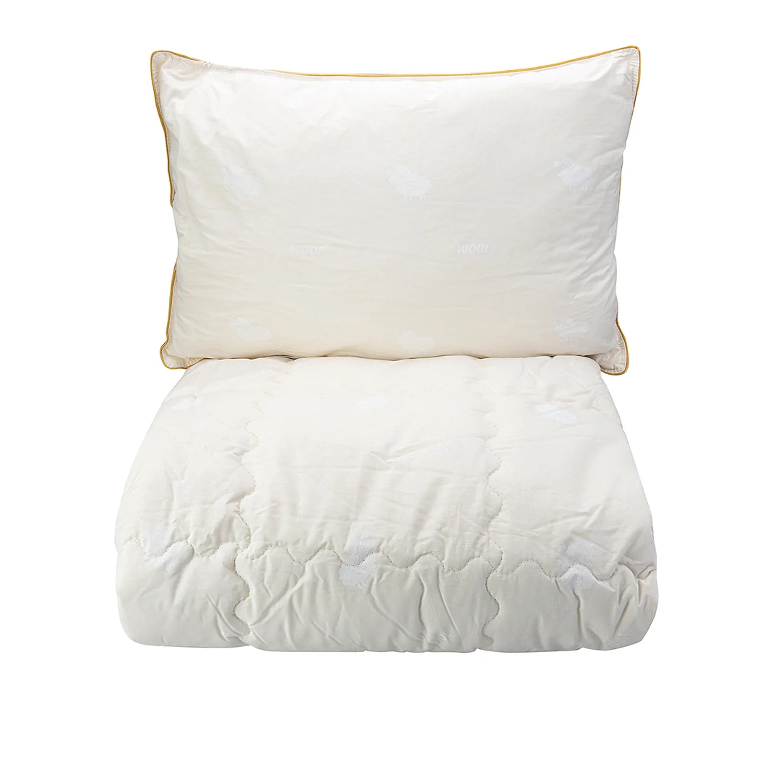 Set Of Double Cotton Quilt - 2 Pieces With Cotton Pillow[Yun Yorgan 195*215] 200.15.01.0258