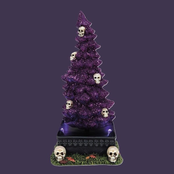 Village Halloween Animated Accessories Haunted Skull Tree