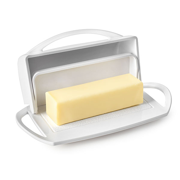 Better Dish Butter Dish and Toster Tongs， White