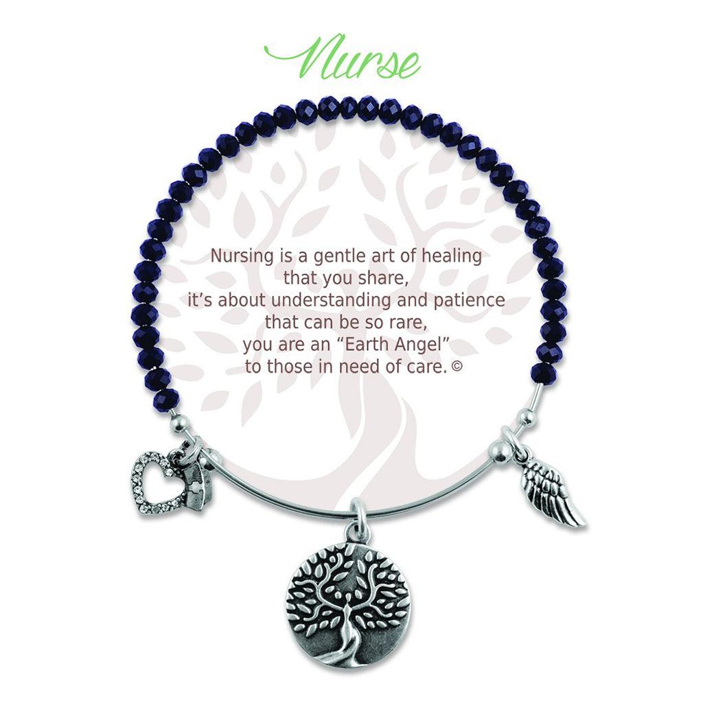 Earth Angel  Nurse Radiant Black Stone Bracelet