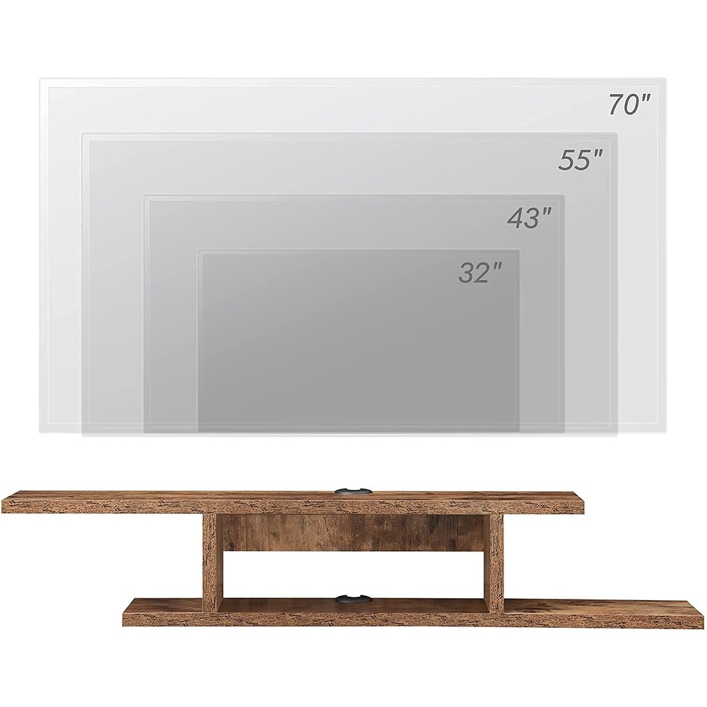 Floating Wall Mounted TV Stand Component Shelf   49.7