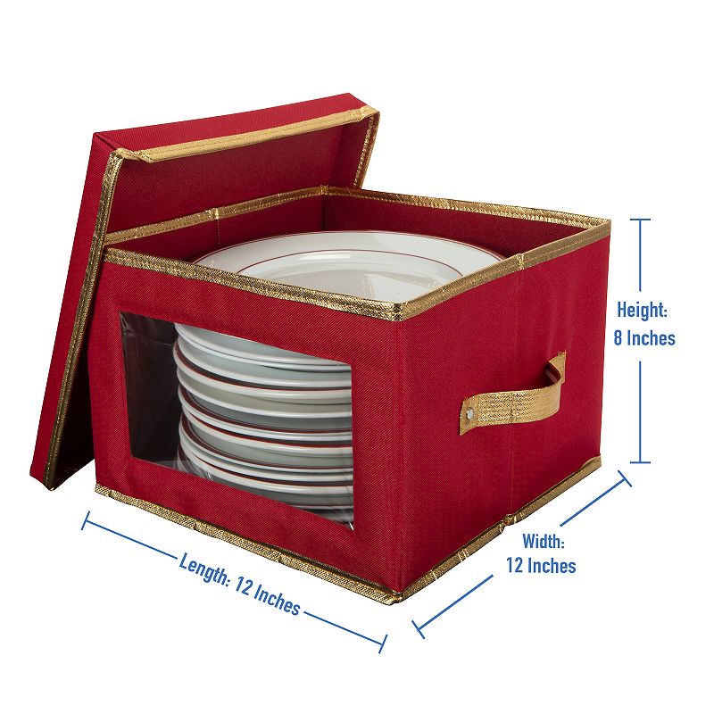 Simplify Holiday Dinner Plate Dinnerware Storage Box