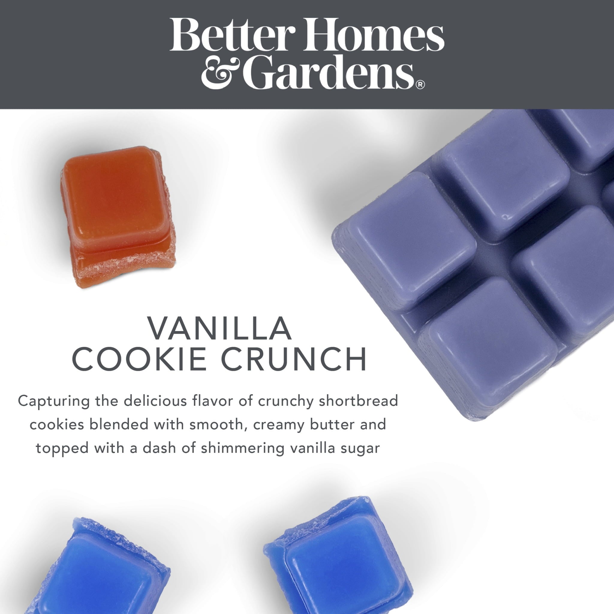 Vanilla Cookie Crunch Scented Wax Melts， Better Homes and Gardens， 2.5 oz (5-Pack)